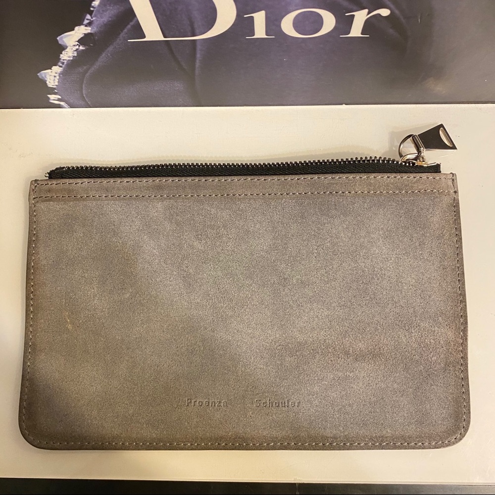 Proenza Schouler gray suede‎ purse small